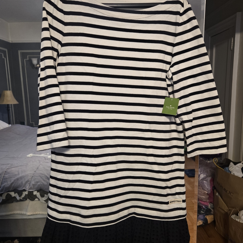 Black and White Striped Dress